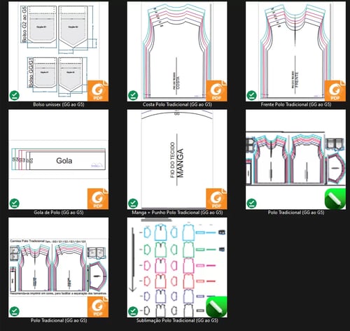 Molde de Costura Para Imprimir Camiseta - 22 - Polo Tradicional (GG ao G5) Molde de Costura Para Imprimir Camiseta - 22 - Polo Tradicional (GG ao G5)