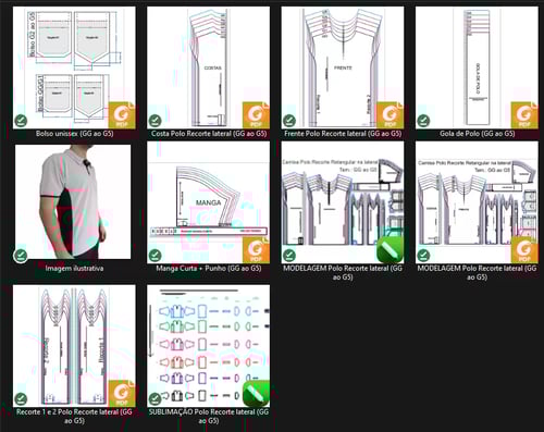 Molde de Costura Para Imprimir Camiseta - 24 - Polo Tradicional Recorte Retangular Lateral (GG ao G5) Molde de Costura Para Imprimir Camiseta - 24 - Polo Tradicional Recorte Retangular Lateral (GG ao G5)