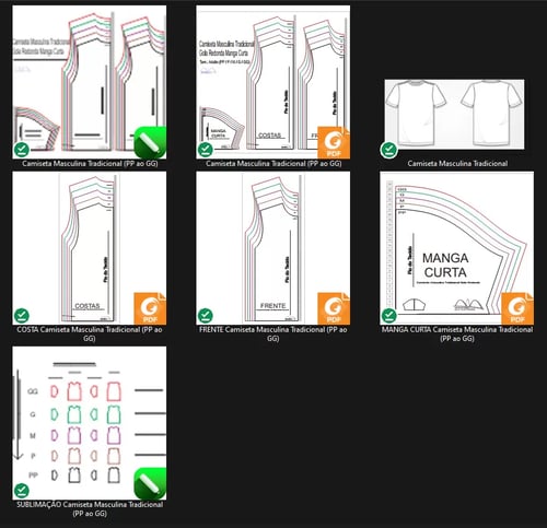 Molde de Costura Para Imprimir Camiseta - 32 - Camiseta Tradicional (PP ao GG) Molde de Costura Para Imprimir Camiseta - 32 - Camiseta Tradicional (PP ao GG)