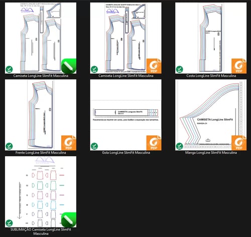 Molde de Costura Para Imprimir Camiseta - 40 - Camiseta Masculina LongLine SlimFit GOLA V (PP-EG) Molde de Costura Para Imprimir Camiseta - 40 - Camiseta Masculina LongLine SlimFit GOLA V (PP-EG)