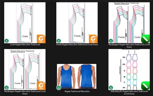 Molde de Costura Para Imprimir Camiseta - 58 - Regata Tradicional Masculina (PP ao XG) Molde de Costura Para Imprimir Camiseta - 58 - Regata Tradicional Masculina (PP ao XG)