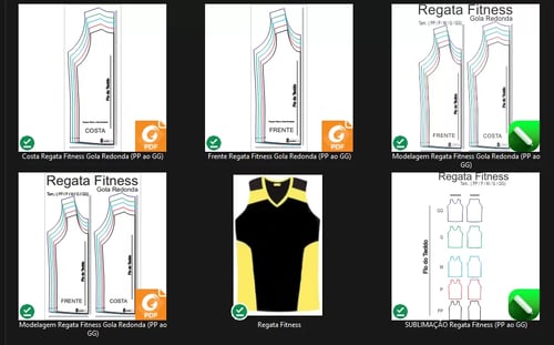 Molde de Costura Para Imprimir Camiseta - 66 - Regata Fitness (PP ao GG) Molde de Costura Para Imprimir Camiseta - 66 - Regata Fitness (PP ao GG)