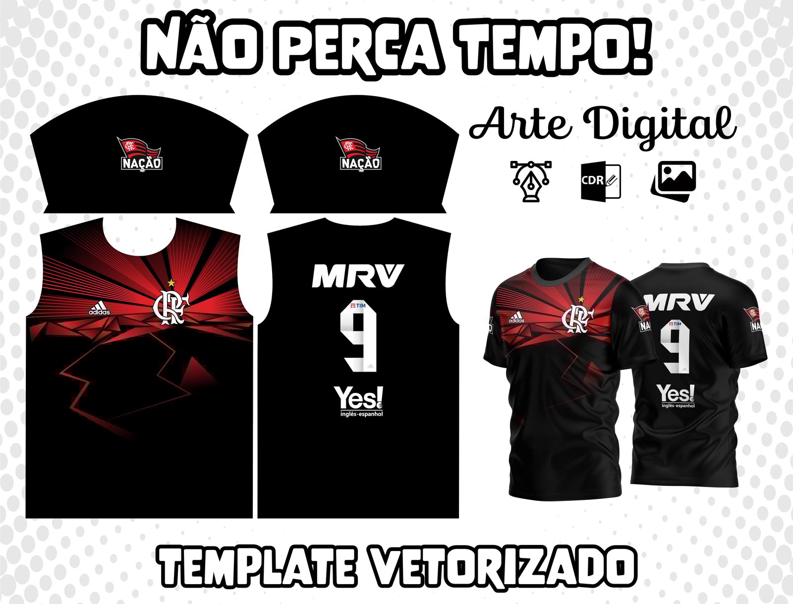 Arte Camisa do Flamengo