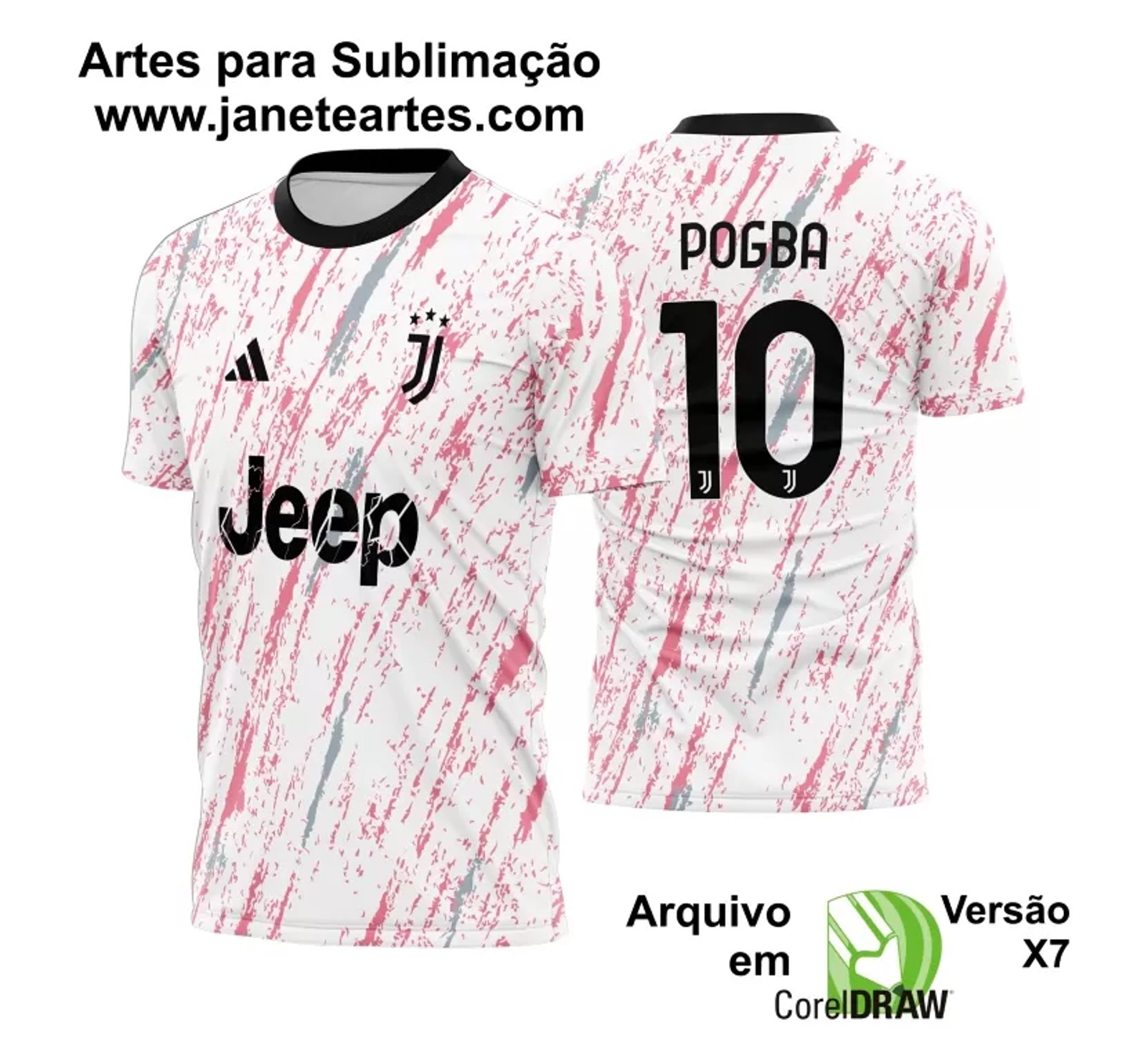 Arte Vetor Estampa Camisa Juventus Concept Kit Black 2023 02 - Janete Artes