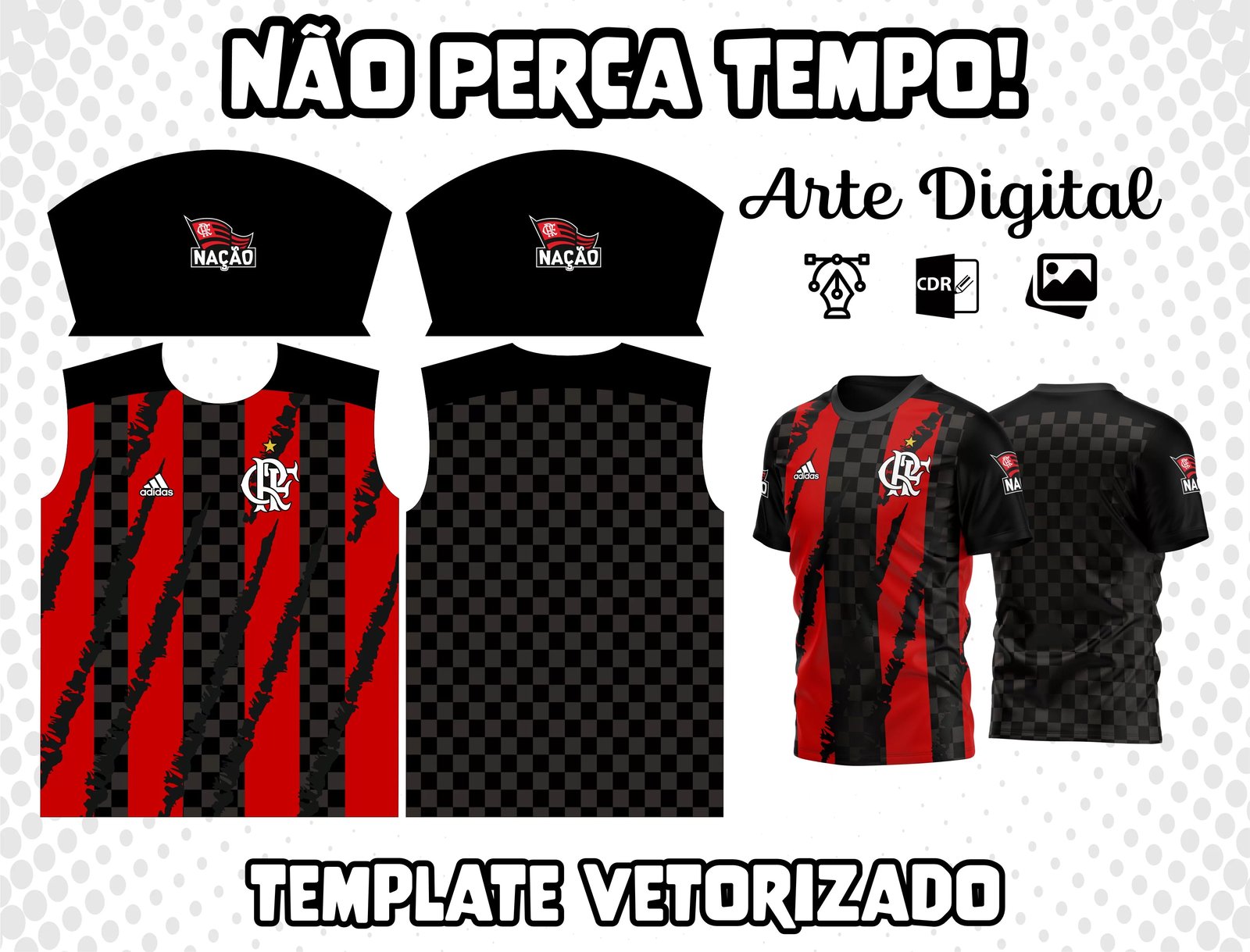 Arte Vetor Camisa do Flamengo