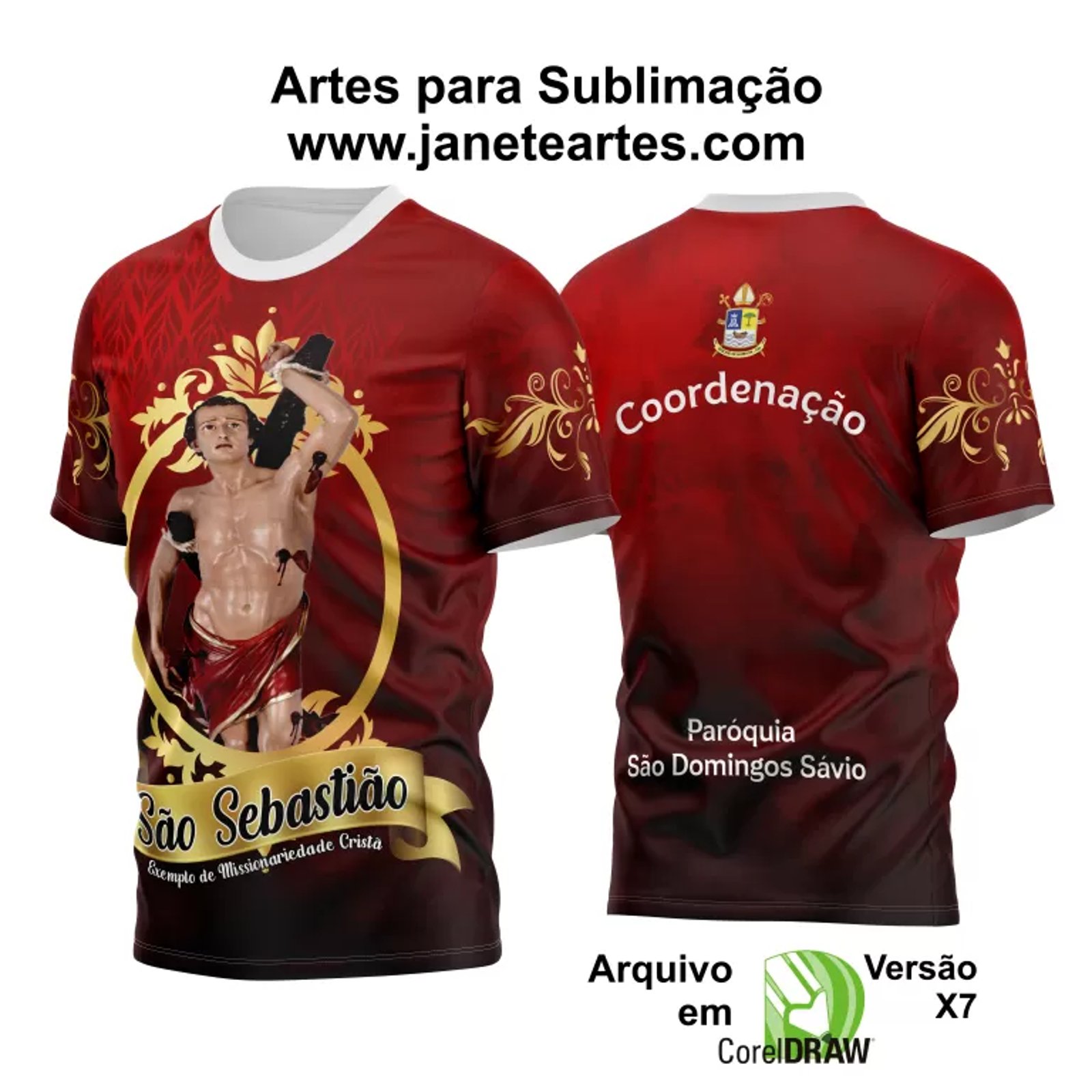 Arte Vetor Camisa São Sebastião 2024 Modelo 09