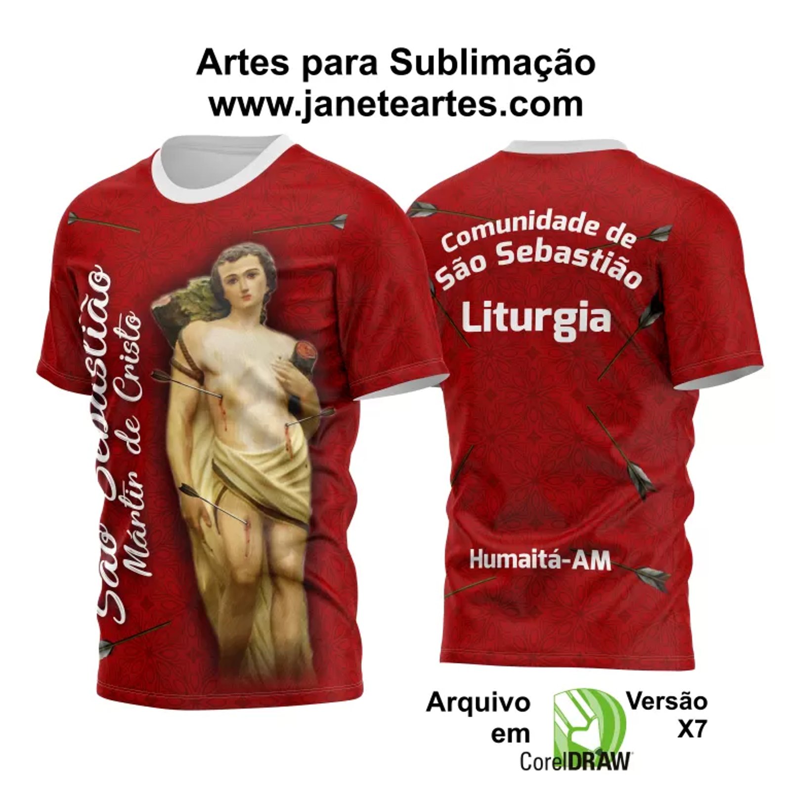 Arte Vetor Camisa São Sebastião 2024 Modelo 14