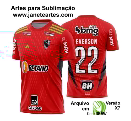 Arte Vetor Estampa Camisa Atlético Mineiro Goleiro III 2023 2024 Arte Vetor Estampa Camisa Atlético Mineiro Goleiro III 2023 2024