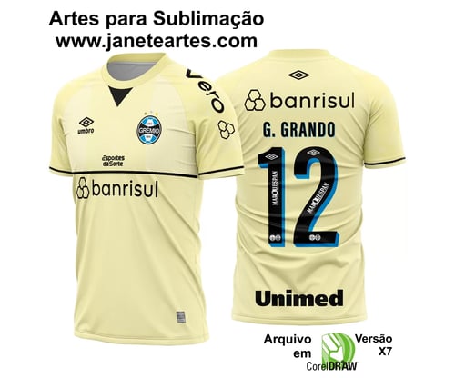 Arte Vetor Estampa Camisa Grêmio Goleiro II 2023 2024 Arte Vetor Estampa Camisa Grêmio Goleiro II 2023 2024