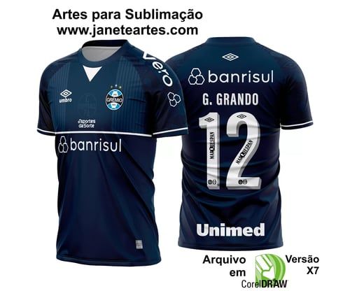 Arte Vetor Estampa Camisa Grêmio Goleiro III 2023 2024 Arte Vetor Estampa Camisa Grêmio Goleiro III 2023 2024