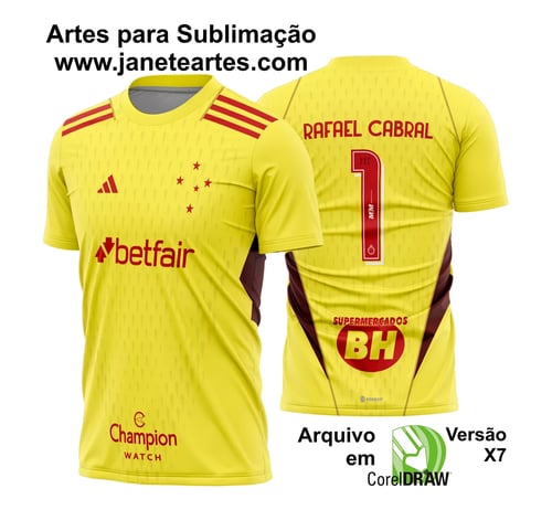 Arte Vetor Estampa Camisa Cruzeiro Goleiro II 2023 2024 Arte Vetor Estampa Camisa Cruzeiro Goleiro II 2023 2024