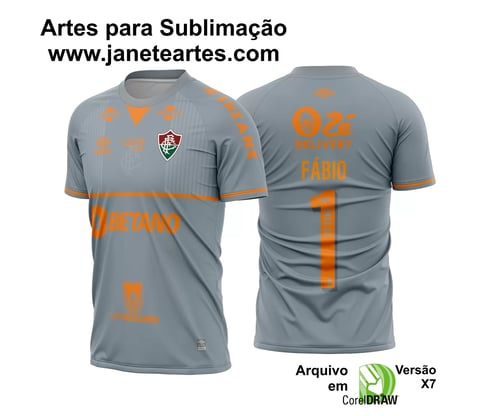 Arte Vetor Estampa Camisa Fluminense Goleiro I 2023 2024 Arte Vetor Estampa Camisa Fluminense Goleiro I 2023 2024
