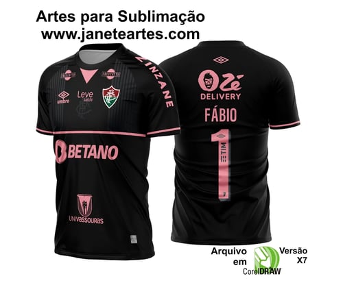 Arte Vetor Estampa Camisa Fluminense Goleiro II 2023 2024 Arte Vetor Estampa Camisa Fluminense Goleiro II 2023 2024