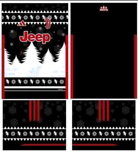 Arte Vetor Estampa Camisa Juventus Christmas Conceito 2023