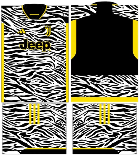 Arte Vetor Estampa Camisa Juventus Conceito 2023 - 2024 - 1