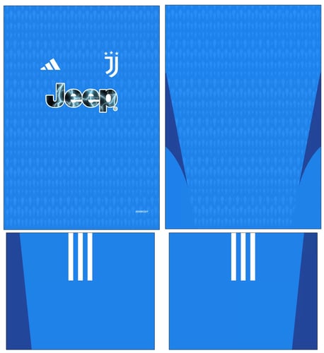 Arte Vetor Estampa Camisa Juventus Goleiro 2023 - 2024 Arte Vetor Estampa Camisa Juventus Goleiro 2023 - 2024