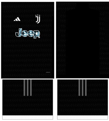 Arte Vetor Estampa Camisa Juventus Terceira 2023 - 2024