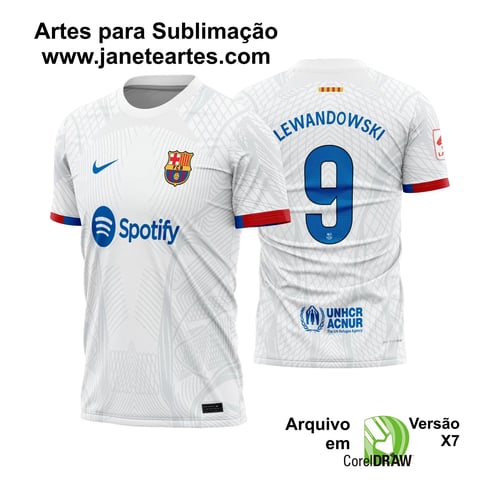 Arte Vetor Estampa Camisa Barcelona Reserva 2023 - 2024