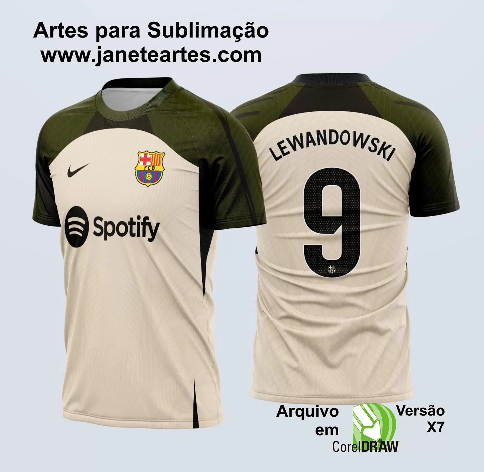 Arte Vetor Estampa Camisa Barcelona Treino I 2023 - 2024