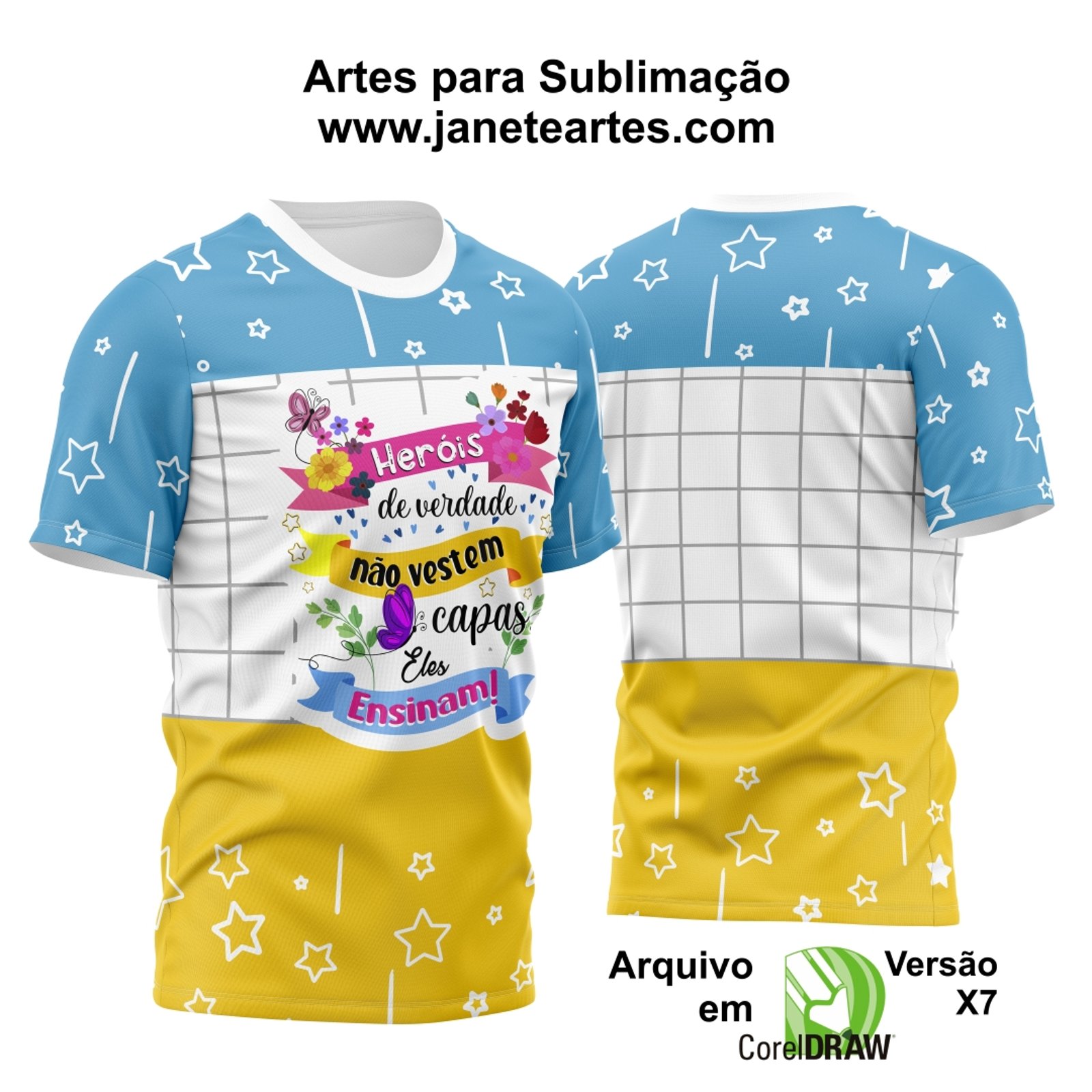 Arte, Camisa, Professora, Professor, Vetor, Digital, Corel, Educação, Personalização, Presente, Artesanato, Estampa, Criatividade, Ensino, Escola, Aprendizado, Vetorização, Camiseta, Design, Customização - Janete Artes