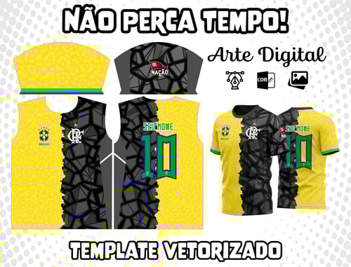 Arte Camisa do Flamengo Brasil Goleiro