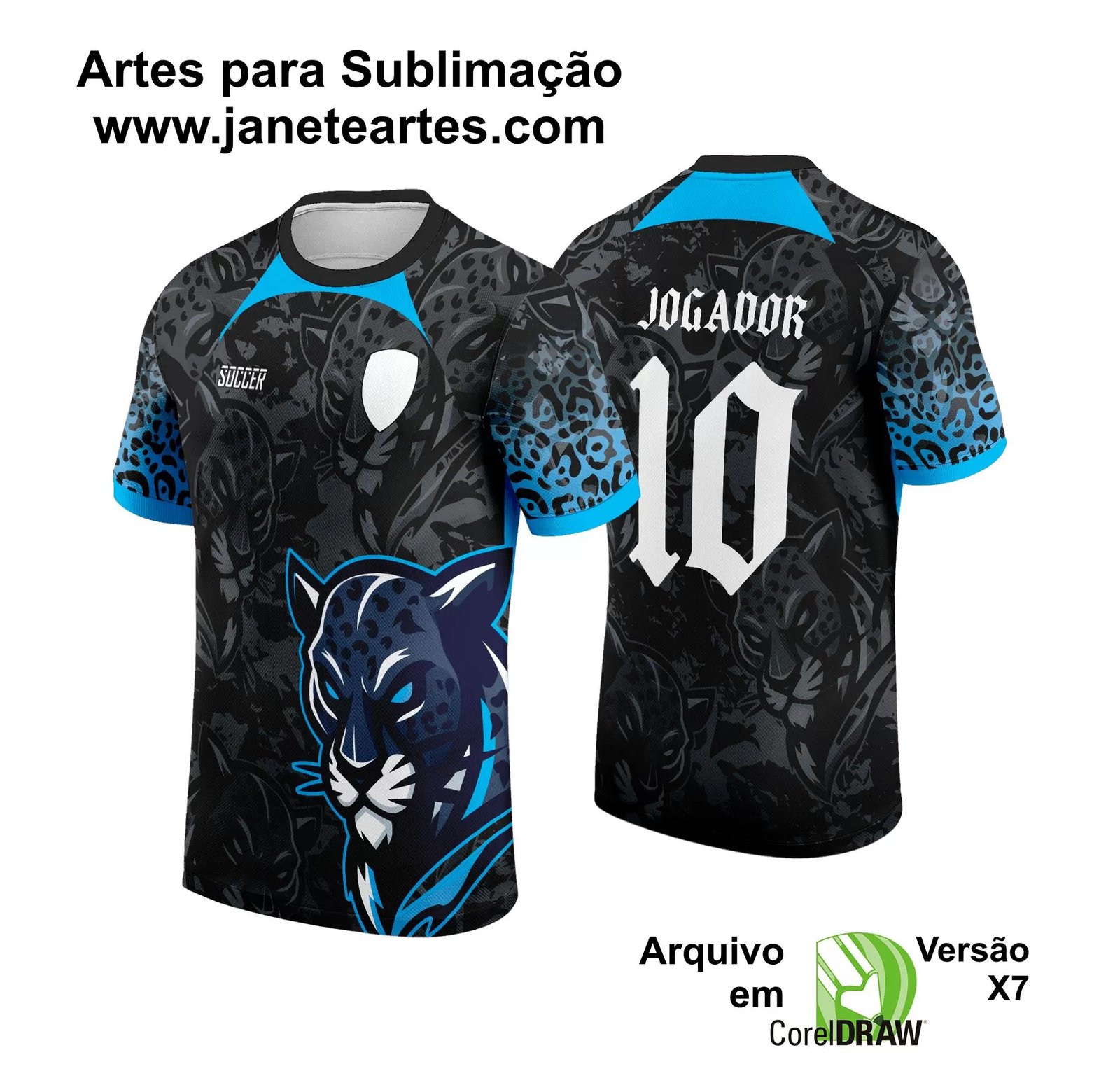 Camisa InterClasse - Arte Vetor Camisa InterClasse Pantera Azul 2024