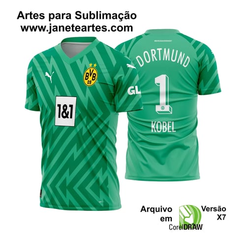 Arte Vetor Camisa Borussia Dortmund Goleiro III 2023 - 2024 Arte Vetor Camisa Borussia Dortmund Goleiro III 2023 - 2024