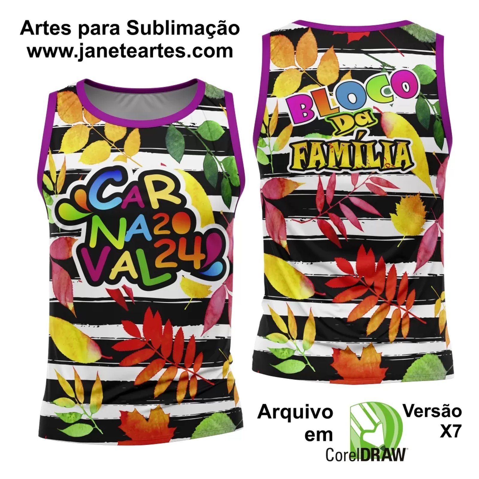 Arte Camisa Bloco Abadá Sublimação Carnaval 2025 - Modelo 53