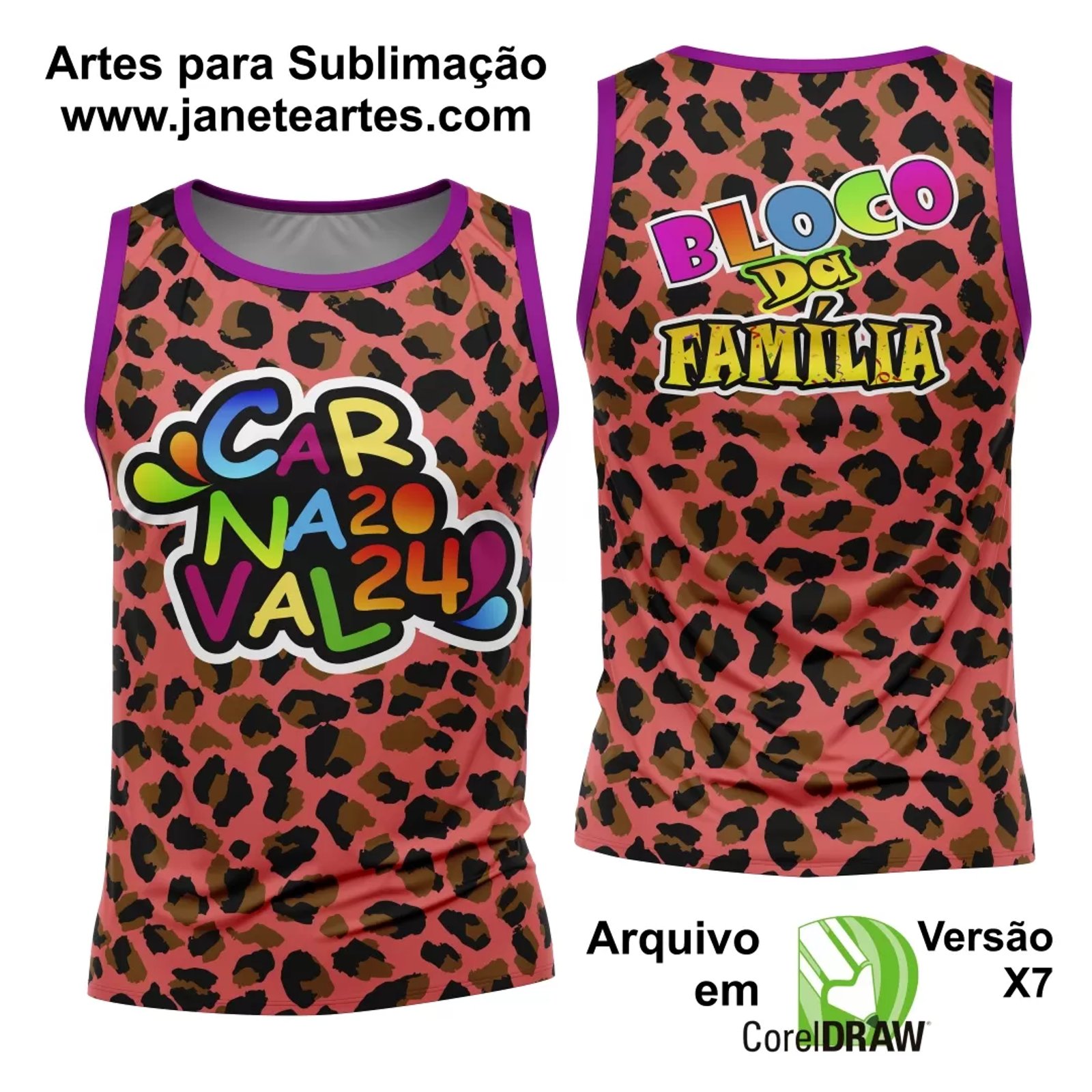 Arte Camisa Bloco Abadá Sublimação Carnaval 2025 - Modelo 62
