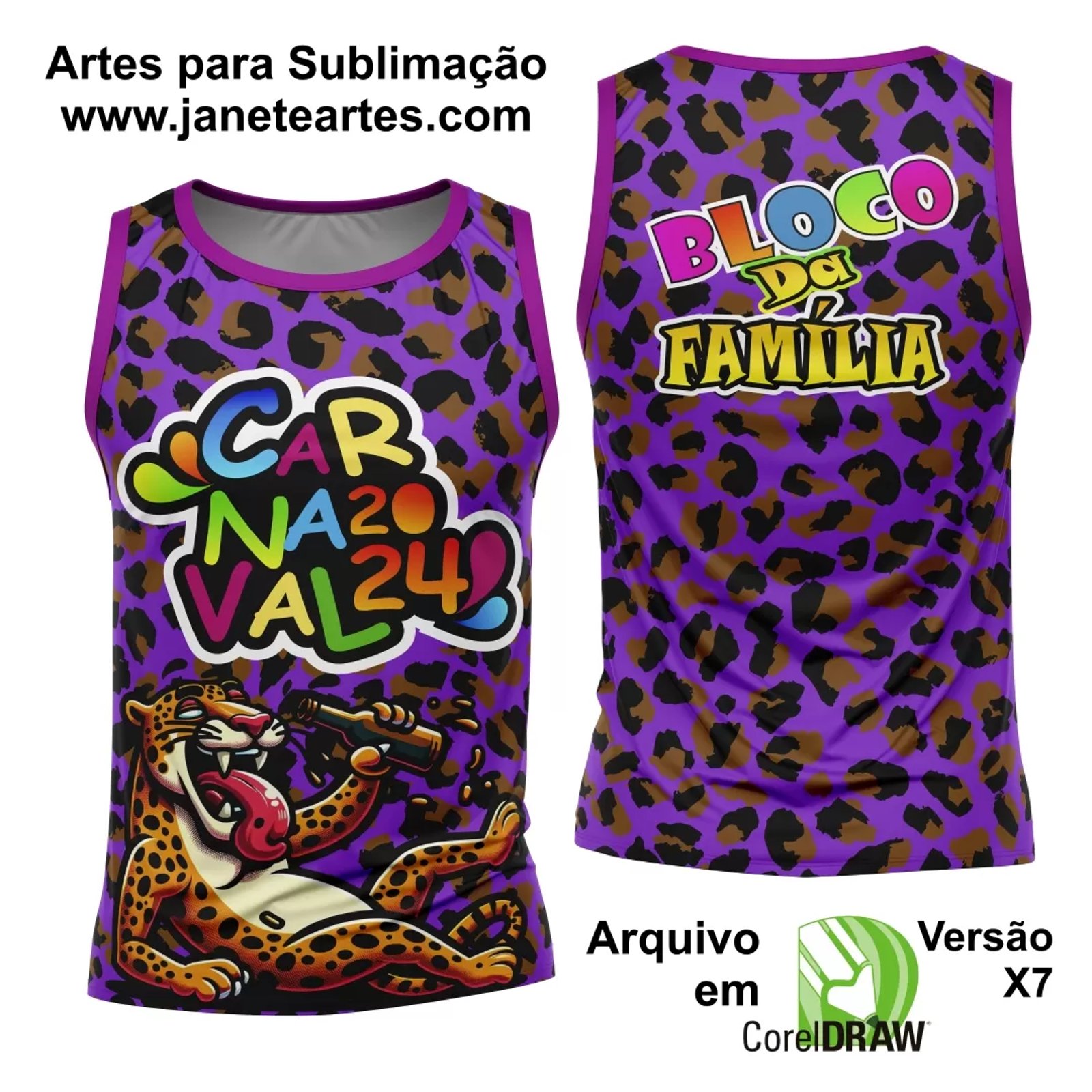 Arte Camisa Bloco Abadá Sublimação Carnaval 2025 - Modelo 71