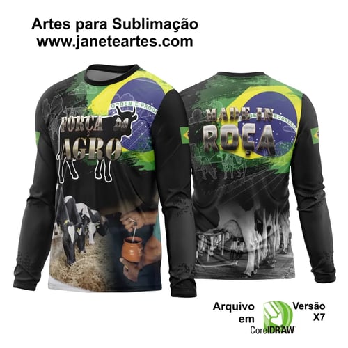 Arte Estampa Camisa Agro 2024 Modelo 01 Manga Longa  Arte Estampa Camisa Agro 2024 Modelo 01 Manga Longa
