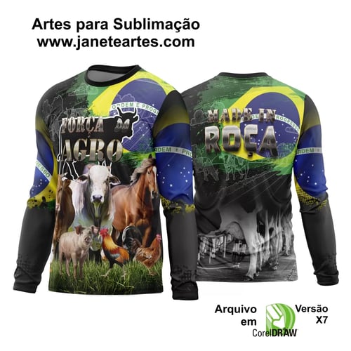 Arte Estampa Camisa Agro 2024 Modelo 03 Manga Longa  Arte Estampa Camisa Agro 2024 Modelo 03 Manga Longa