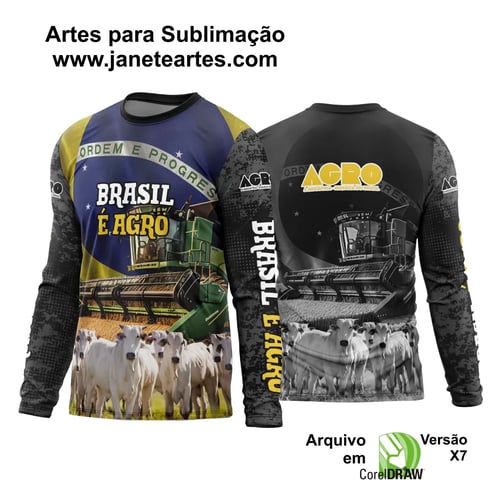 Arte Estampa Camisa Agro 2024 Modelo 06 Manga Longa  Arte Estampa Camisa Agro 2024 Modelo 06 Manga Longa