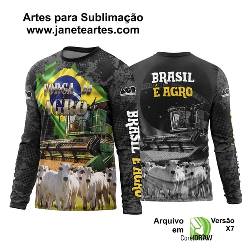 Arte Estampa Camisa Agro 2024 Modelo 07 Manga Longa  Arte Estampa Camisa Agro 2024 Modelo 07 Manga Longa