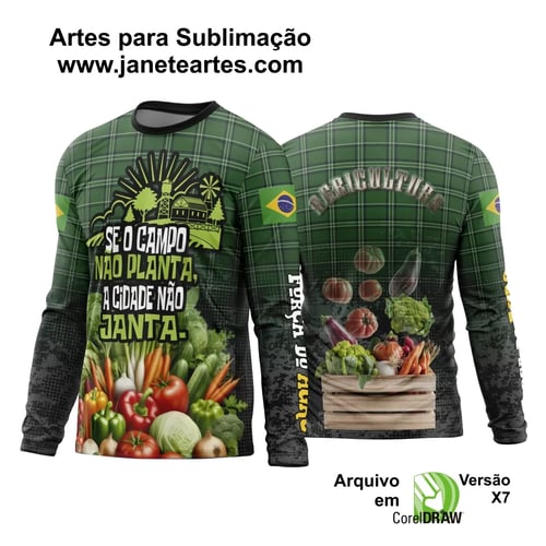  Arte Estampa Camisa Agro 2024 Modelo 10 Manga Longa