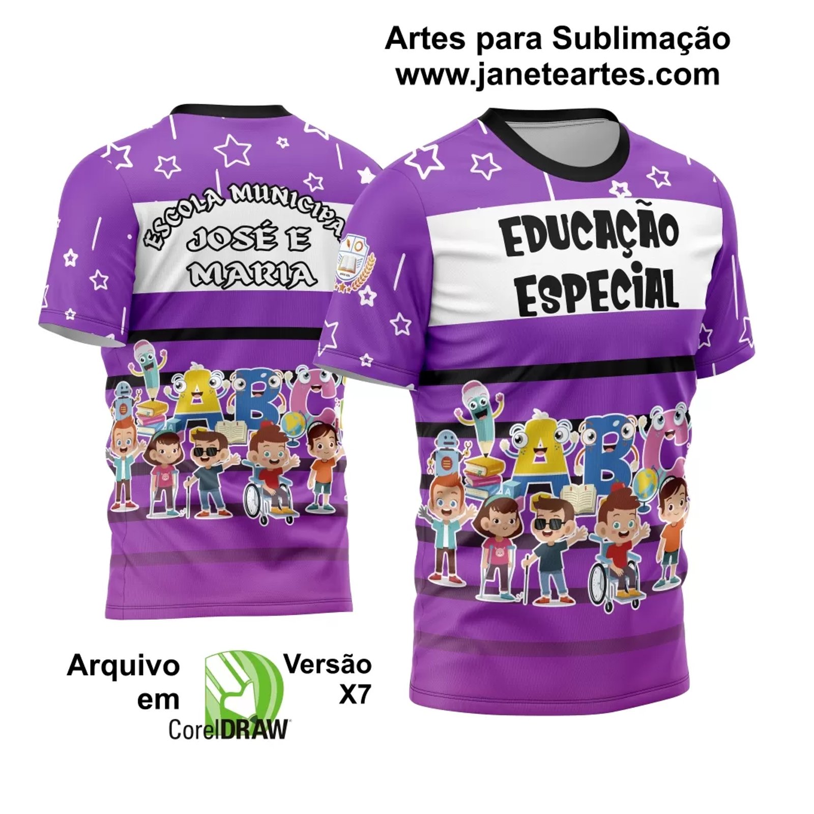 Arte Vetor Estampa Template Camisa Professora - Professor 2024 Educação Especial