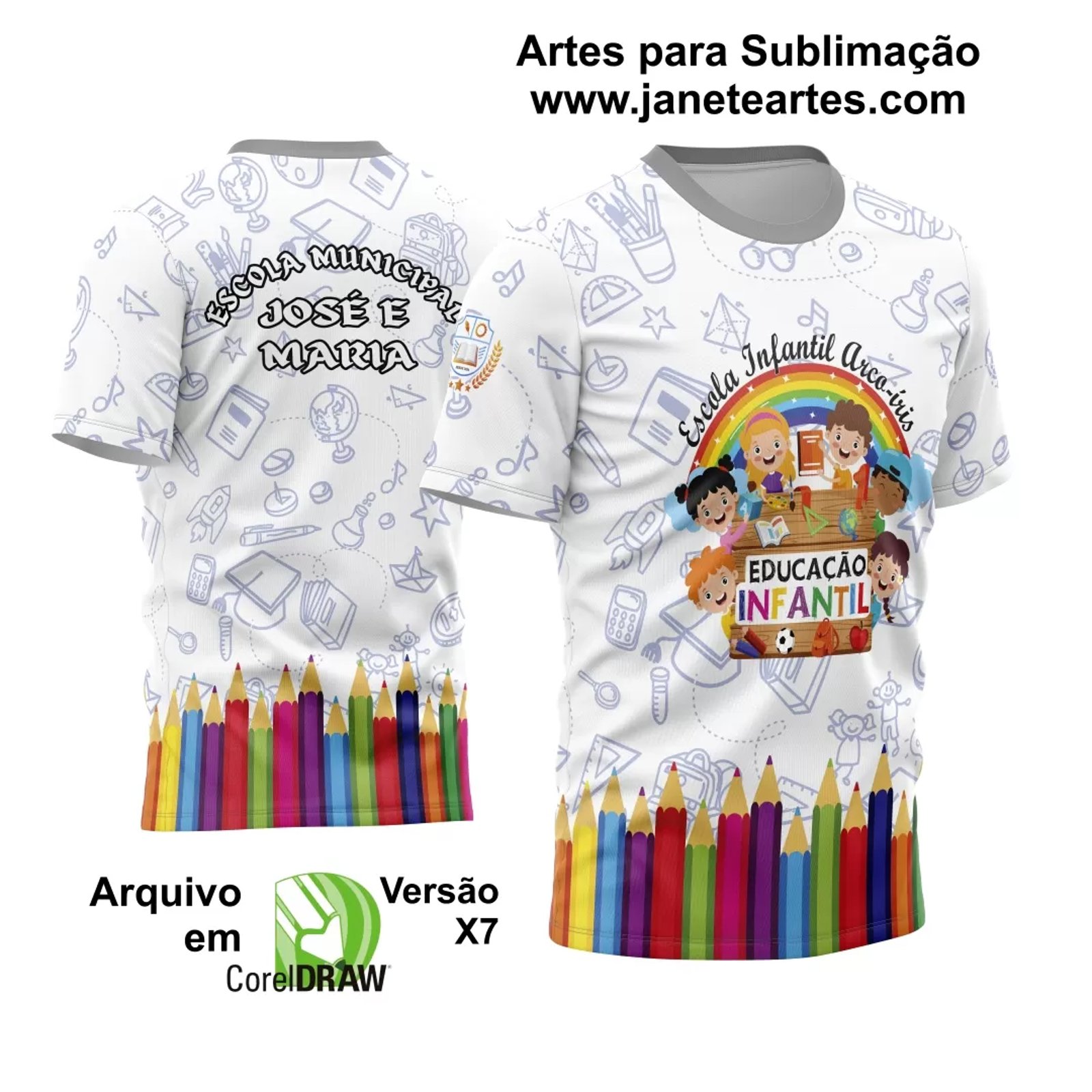 Arte Vetor Estampa Template Camisa Professora - Professor 2024 Modelo 16