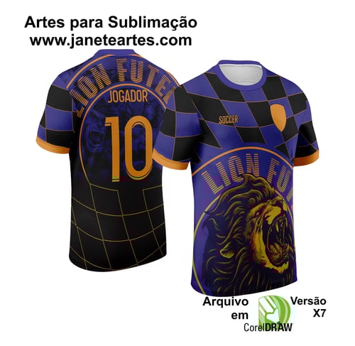 Arte Vetor Camisa InterClasse 2024 Modelo 47 Leão Xadrez