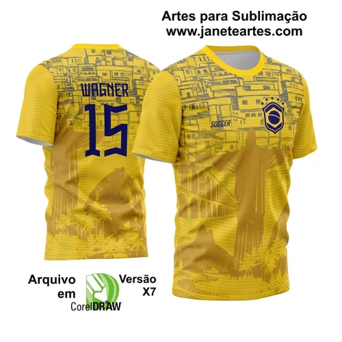Camisa Brasil Cristo Redentor - Arte Vetor Estampa Template 2024 - 2025 Modelo 02 Camisa Brasil Cristo Redentor - Arte Vetor Estampa Template 2024 - 2025 Modelo 02