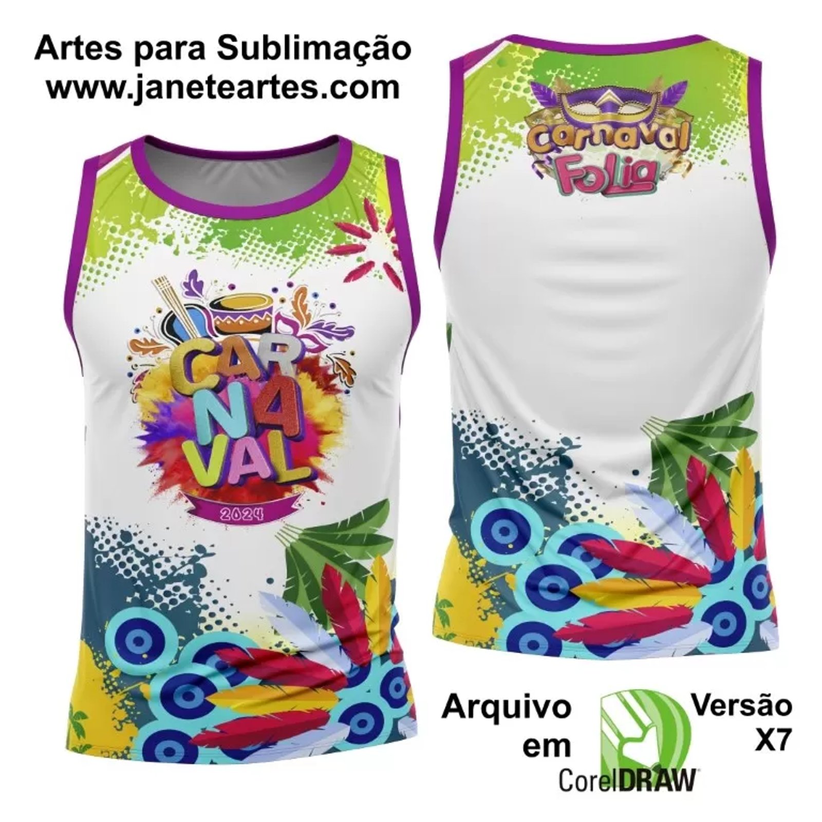 Arte Camisa Bloco Abadá Sublimação Carnaval 2025 - Modelo 74
