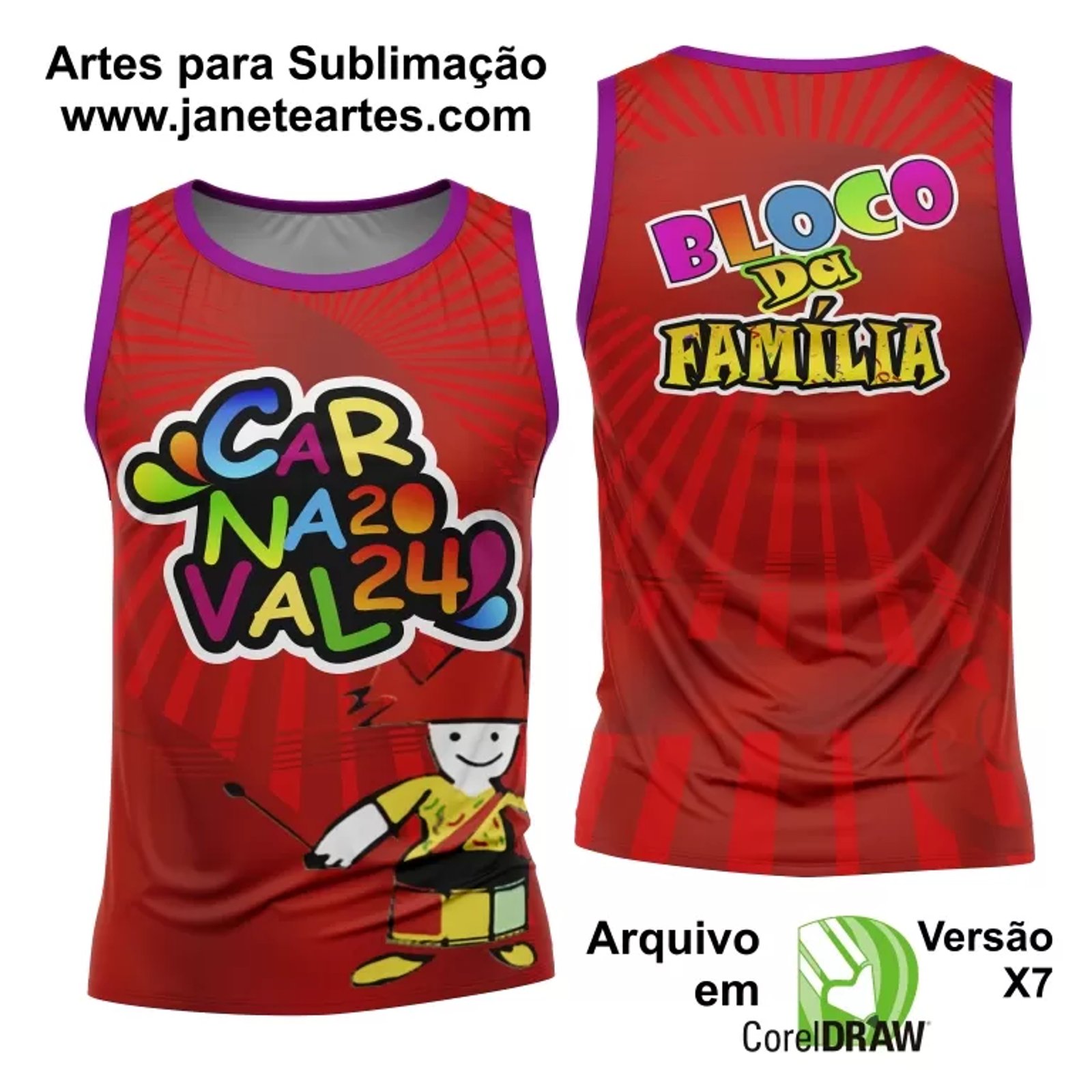 Arte Camisa Bloco Abadá Sublimação Carnaval 2025 - Modelo 76