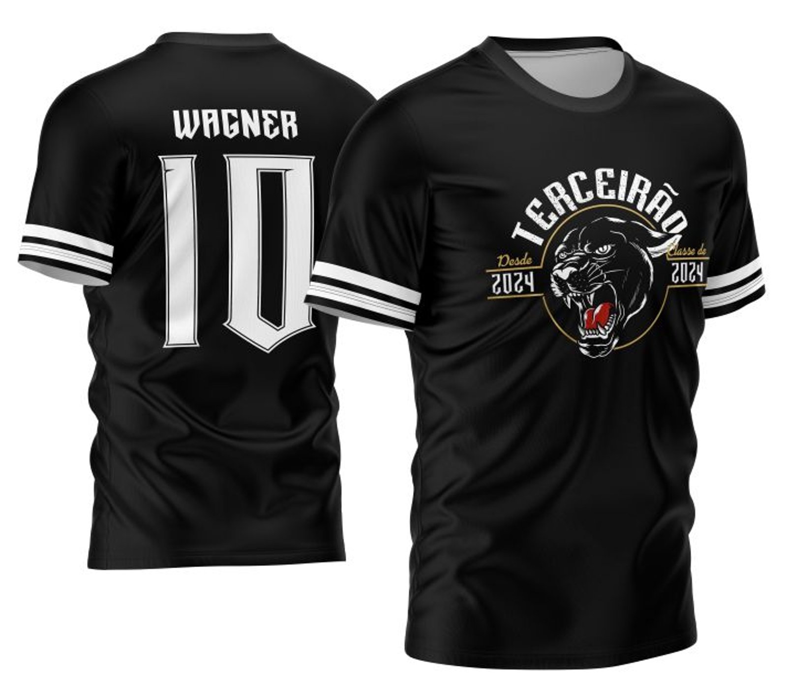 Arte Vetor Estampa Camisa Terceirão 2024 - Pantera Negra Modelo 04