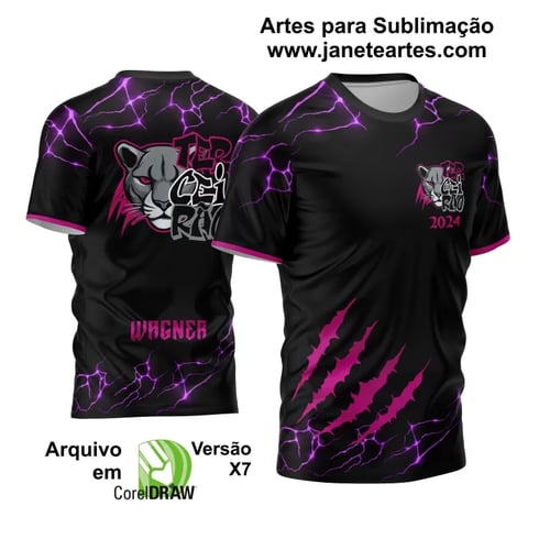 Arte Vetor Estampa Camisa Terceirão 2024 - Pantera Negra Modelo 05