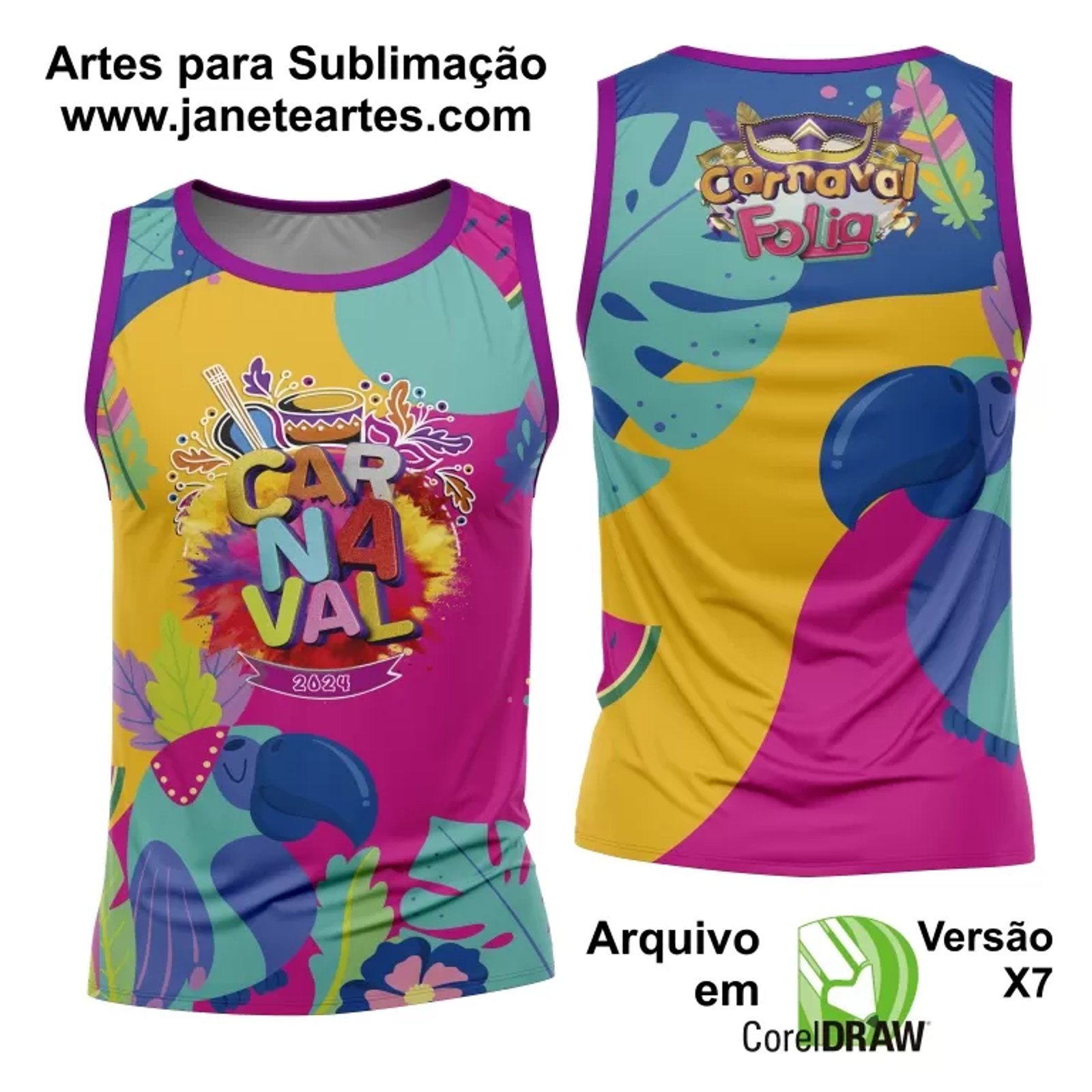 Arte Camisa Bloco Abadá Sublimação Carnaval 2025 - Modelo 80