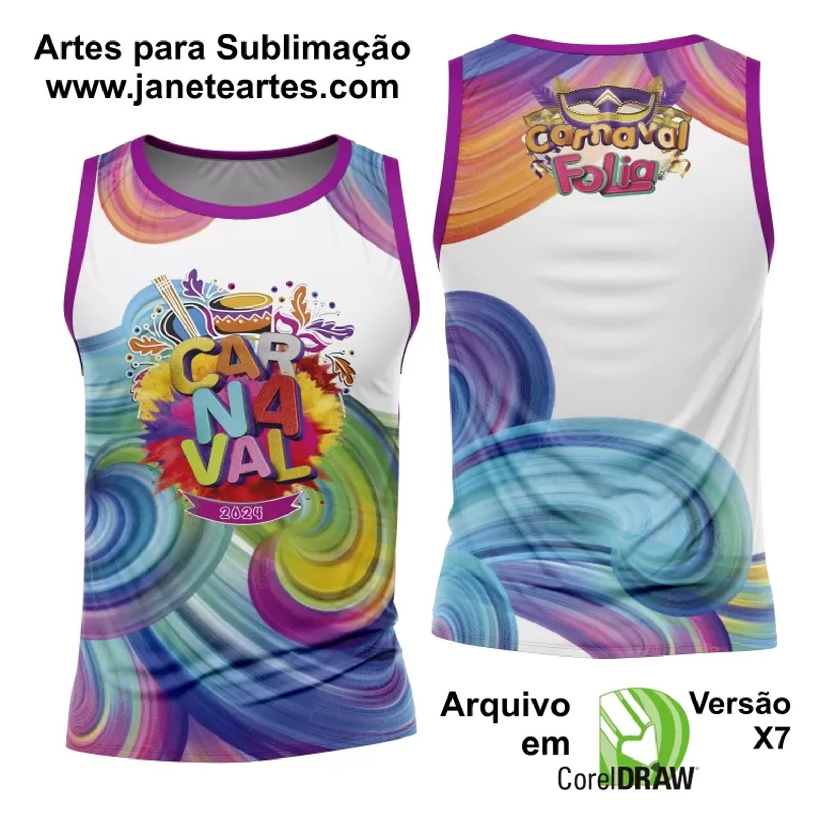 Arte Camisa Bloco Abadá Sublimação Carnaval 2025 - Modelo 84