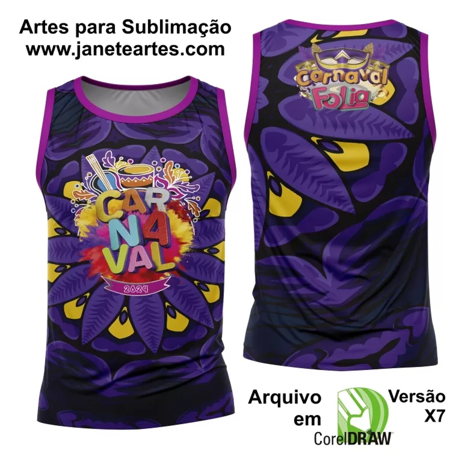 Arte Camisa Bloco Abadá Sublimação Carnaval 2025 - Modelo 86