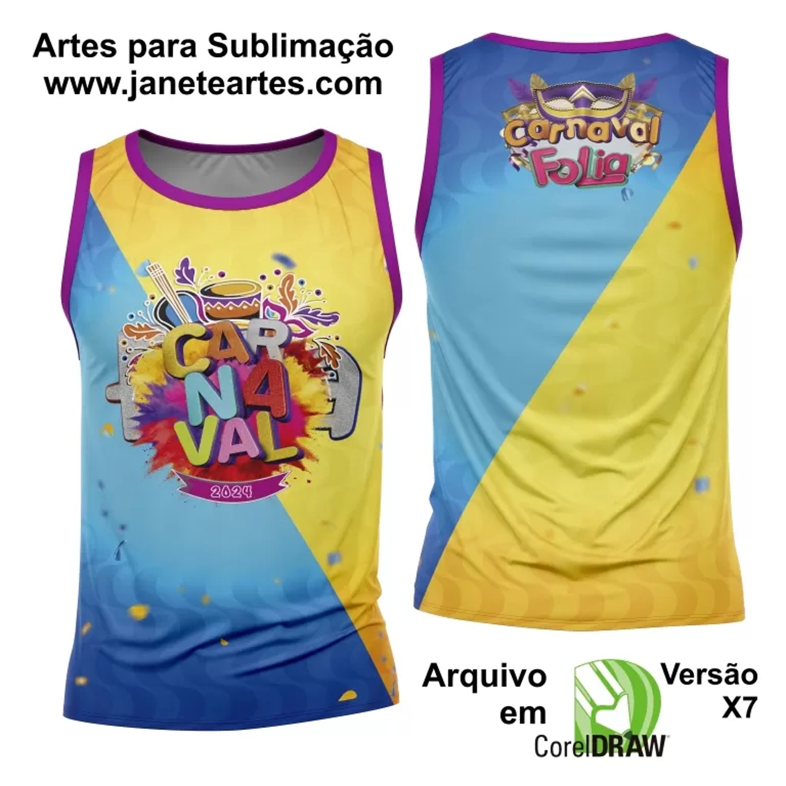 Arte Camisa Bloco Abadá Sublimação Carnaval 2025 - Modelo 89