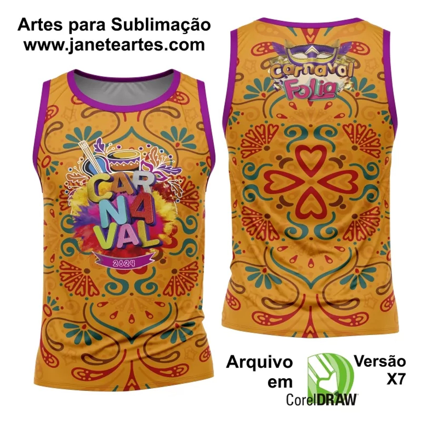 Arte Camisa Bloco Abadá Sublimação Carnaval 2025 - Modelo 93