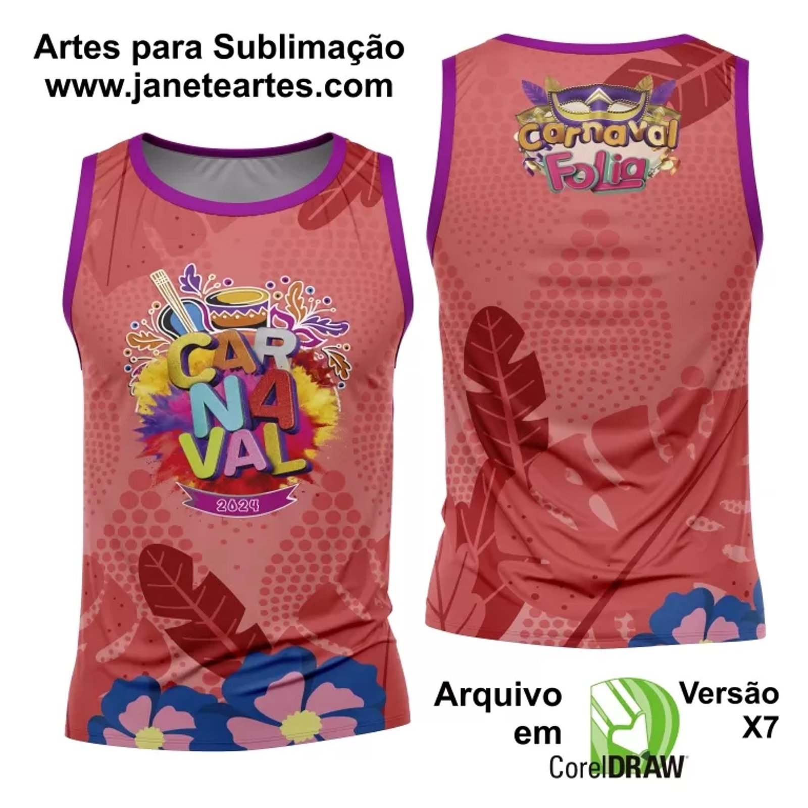 Arte Camisa Bloco Abadá Sublimação Carnaval 2025 - Modelo 101