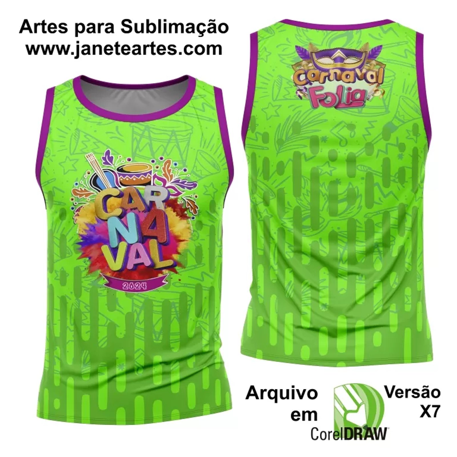 Arte Camisa Bloco Abadá Sublimação Carnaval 2025 - Modelo 106